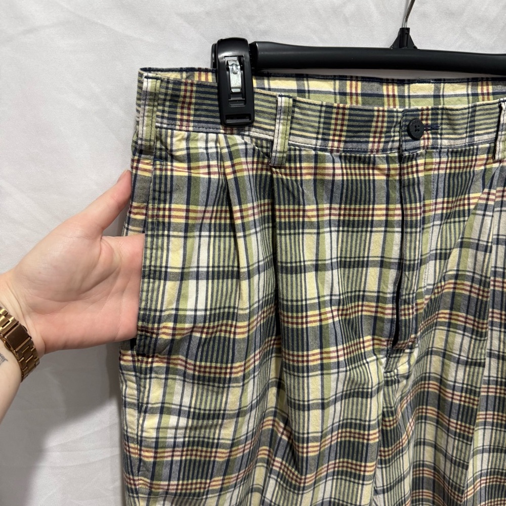 Jos A Bank Mens Shorts Size 36 Plaid Flat Front Tailored Casual Ivy Event Golf - Picture 6 of 14